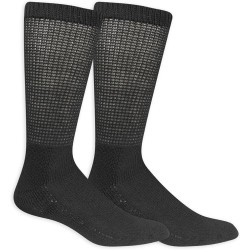 Dr. Scholl's Men's Advanced Relief Gripper Socks, 2 Pair, Black, Men's 7-12