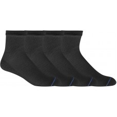 Dr. Scholl's Men's Diabetes & Circulatory Quarter Socks, 4 Pair, Black, Men's Shoe Size 6-12.5