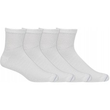 Dr. Scholl's Men's Diabetes & Circulatory Quarter Socks, 4 Pair, White, X-Large (Men's size 12.5-14)