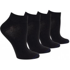 Dr. Scholl's Women's Diabetes & Circulatory Low Cut Socks, 4 Pair, Black, Women's Size 8-12