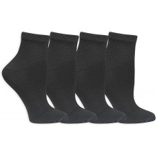 Dr. Scholl's Women's Diabetes & Circulatory Ankle Socks, 4 Pair, Black, Women's Size 8-12