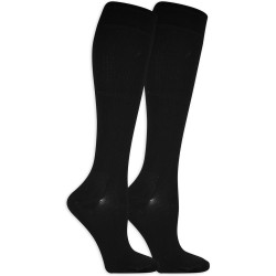 Dr. Scholl's Women's American Lifestyle Collection Floral Knee High Compression Socks, 2 Pair, Black, Women's Size 4-10