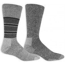 Dr. Scholl's Men's American Lifestyle Collection BlisterGuard Crew Socks, 2 Pair, Black/Grey, Men's Shoe Size 6-12.5