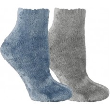 Dr. Scholl's Women's Low Cut Soothing Spa Socks, 2 Pair, Blue, Women's Size 4-10