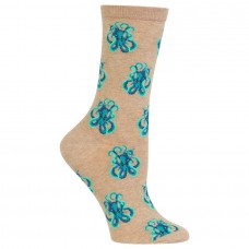 Hotsox Women's Octopus Socks 1 Pair, Hemp Heather, Women's 4-10 Shoe