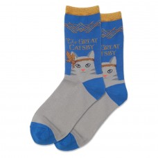 Hotsox Women's The Great Catsby Socks 1 Pair, Blue, Women's 4-10 Shoe