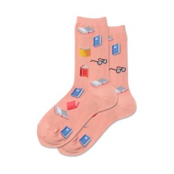 Hotsox Women's Books Socks 1 Pair, Blush, Women's 4-10 Shoe Hotsox Women's Books Socks 1 Pair, Blush, Women's 4-10 Shoe