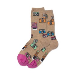 Hotsox Women's Vintage Cameras Socks 1 Pair, Hemp Heather, Women's 4-10 Shoe Hotsox Women's Vintage Cameras Socks 1 Pair, Hemp Heather, Women's 4-10 Shoe