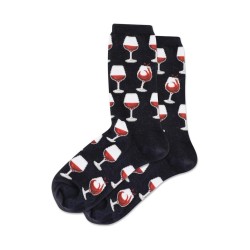 Hotsox Women's Wine Glass Socks 1 Pair, Black, Women's 4-10 Shoe Hotsox Women's Wine Glass Socks 1 Pair, Black, Women's 4-10 Shoe
