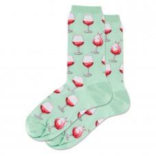 Hotsox Women's Wine Glass Socks 1 Pair, Mint, Women's 4-10 Shoe