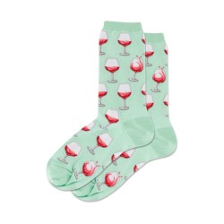 Hotsox Women's Wine Glass Socks 1 Pair, Mint, Women's 4-10 Shoe Hotsox Women's Wine Glass Socks 1 Pair, Mint, Women's 4-10 Shoe
