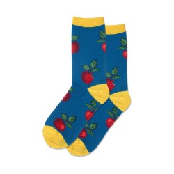 Hotsox Women's Apples Socks 1 Pair, Teal, Women's 4-10 Shoe Hotsox Women's Apples Socks 1 Pair, Teal, Women's 4-10 Shoe