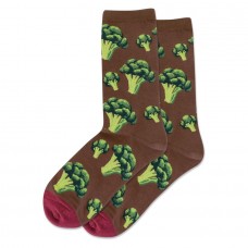 Hotsox Women's Broccoli Socks 1 Pair, Brown, Women's 4-10 Shoe