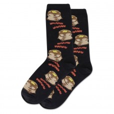 Hotsox Women's Pancakes And Bacon Socks 1 Pair, Black, Women's 4-10 Shoe