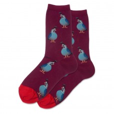 Hotsox Women's Quails Socks 1 Pair, Burgandy, Women's 4-10 Shoe