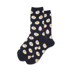Hotsox Women's Deviled Eggs Socks 1 Pair, Black, Women's 4-10 Shoe