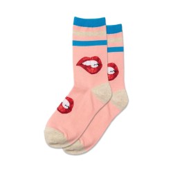 Hotsox Women's Biting Lips Socks 1 Pair, Blush, Women's 4-10 Shoe Hotsox Women's Biting Lips Socks 1 Pair, Blush, Women's 4-10 Shoe