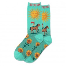 Hotsox Women's The Sun Tarot Socks 1 Pair, Spearmint, Women's 4-10 Shoe