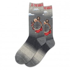 Hotsox Women's The Wheel Tarot Socks 1 Pair, Grey Heather, Women's 4-10 Shoe