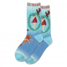 Hotsox Women's The World Tarot Socks 1 Pair, Light Blue, Women's 4-10 Shoe