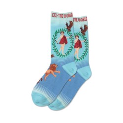 Hotsox Women's The World Tarot Socks 1 Pair, Light Blue, Women's 4-10 Shoe