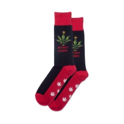 Hotsox Men's Merry Juana Non Skid Socks 1 Pair, Black, Men's 8.5-12 Shoe Hotsox Men's Merry Juana Non Skid Socks 1 Pair, Black, Men's 8.5-12 Shoe