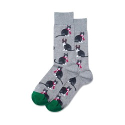 Hotsox Men's Reindeer Cat Socks 1 Pair, Grey Heather, Men's 8.5-12 Shoe Hotsox Men's Reindeer Cat Socks 1 Pair, Grey Heather, Men's 8.5-12 Shoe