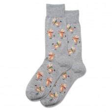 Hotsox Men's Skating Reindeer Socks 1 Pair, Grey Heather, Men's 8.5-12 Shoe