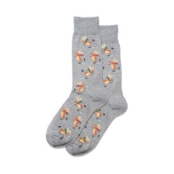 Hotsox Men's Skating Reindeer Socks 1 Pair, Grey Heather, Men's 8.5-12 Shoe Hotsox Men's Skating Reindeer Socks 1 Pair, Grey Heather, Men's 8.5-12 Shoe