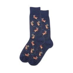 Hotsox Men's Skating Reindeer Socks 1 Pair, Denim Heather, Men's 8.5-12 Shoe Hotsox Men's Skating Reindeer Socks 1 Pair, Denim Heather, Men's 8.5-12 Shoe