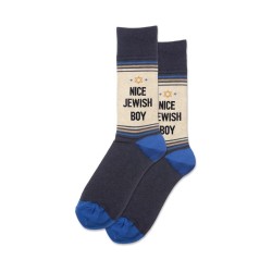 Hotsox Men's Nice Jewish Boy Socks 1 Pair, Denim Heather, Men's 8.5-12 Shoe Hotsox Men's Nice Jewish Boy Socks 1 Pair, Denim Heather, Men's 8.5-12 Shoe