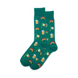 Hotsox Men's Irish Celebration Socks 1 Pair, Green, Men's 8.5-12 Shoe