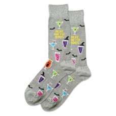 Hotsox Men's Here For The Boos Socks 1 Pair, Grey Heather, Men's 8.5-12 Shoe