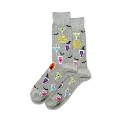Hotsox Men's Here For The Boos Socks 1 Pair, Grey Heather, Men's 8.5-12 Shoe Hotsox Men's Here For The Boos Socks 1 Pair, Grey Heather, Men's 8.5-12 Shoe
