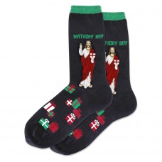 Hotsox Women's Birthday Boy Socks 1 Pair, Black, Women's 4-10 Shoe