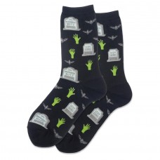 Hotsox Women's Gravestones Socks 1 Pair, Black, Women's 4-10 Shoe