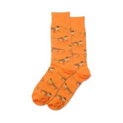 Hotsox Men's Lizard Socks 1 Pair, Orange, Men's 8.5-12 Shoe Hotsox Men's Lizard Socks 1 Pair, Orange, Men's 8.5-12 Shoe