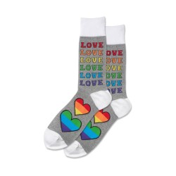 Hotsox Men's Rainbow Love Socks 1 Pair, Grey Heather, Men's 8.5-12 Shoe Hotsox Men's Rainbow Love Socks 1 Pair, Grey Heather, Men's 8.5-12 Shoe