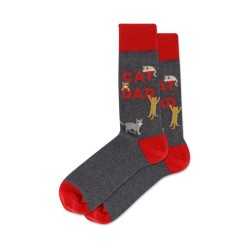 Hotsox Men's Cat Dad Socks 1 Pair, Charcoal Heather, Men's 8.5-12 Shoe Hotsox Men's Cat Dad Socks 1 Pair, Charcoal Heather, Men's 8.5-12 Shoe