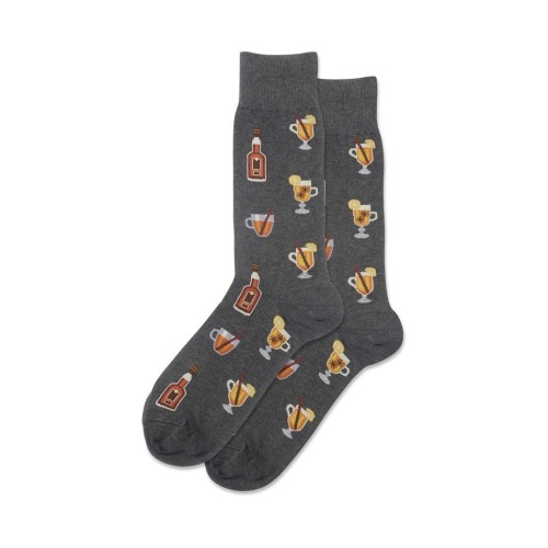 Hotsox Men's Hot Toddy Socks 1 Pair, Charcoal Heather, Men's 8.5-12 Shoe