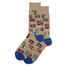 Hotsox Men's Vintage Cameras Socks 1 Pair, Hemp Heather, Men's 8.5-12 Shoe