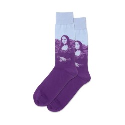 Hotsox Men's Mona Lisa Pop Socks 1 Pair, Light Blue, Men's 8.5-12 Shoe Hotsox Men's Mona Lisa Pop Socks 1 Pair, Light Blue, Men's 8.5-12 Shoe
