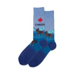 Hotsox Men's Canada Socks 1 Pair, Blue Heather, Men's 8.5-12 Shoe Hotsox Men's Canada Socks 1 Pair, Blue Heather, Men's 8.5-12 Shoe