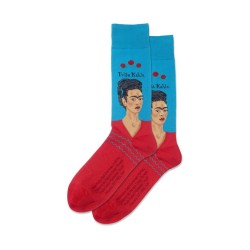 Hotsox Men's Frida Kahlo Socks 1 Pair, Teal, Men's 8.5-12 Shoe