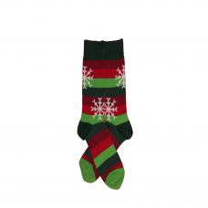 Hot Sox Men's Snowflake Crew Socks 1 Pair, Green, Men's 6-12 Shoe