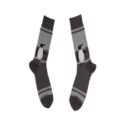 Hot Sox Men's Penguin Crew Socks 1 Pair, Charcoal Heather, Men's 6-12 Shoe Hot Sox Men's Penguin Crew Socks 1 Pair, Charcoal Heather, Men's 6-12 Shoe