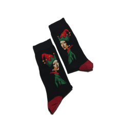 Hot Sox Women's Elf Pearl Earring Crew Socks 1 Pair, Black, Women's 4-10 Shoe Hot Sox Women's Elf Pearl Earring Crew Socks 1 Pair, Black, Women's 4-10 Shoe
