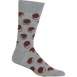 HotSox Mens Sandwich Cookie Socks, Sweatshirt Grey Heather, 1 Pair, Mens Shoe 6-12.5 HotSox Mens Sandwich Cookie Socks, Sweatshirt Grey Heather, 1 Pair, Mens Shoe 6-12.5