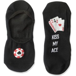 HotSox Mens Kiss My Ace Socks, Black, 1 Pair, Mens Shoe 6-12.5 HotSox Mens Kiss My Ace Socks, Black, 1 Pair, Mens Shoe 6-12.5