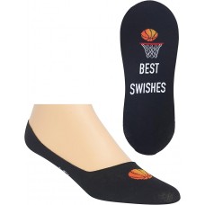 HotSox Mens Best Swishes Socks, Black, 1 Pair, Mens Shoe 6-12.5